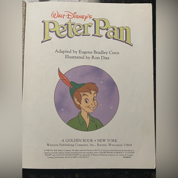 Vintage A Little Golden Book: Walt Disney's Peter Pan 1989 - Picture 5 of 12